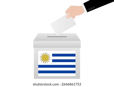 Eleições no Uruguai. Conceito de Eleição. Ilustração de vetor.