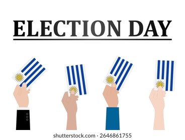 Eleições no Uruguai. Conceito de Eleição. Ilustração de vetor.