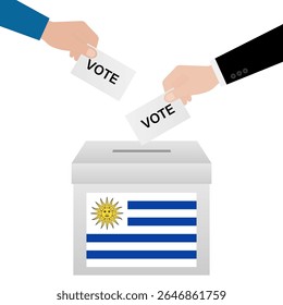 Eleições no Uruguai. Conceito de Eleição. Ilustração de vetor.