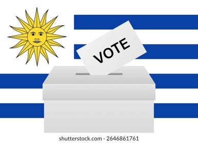 Eleições no Uruguai. Conceito de Eleição. Ilustração de vetor.