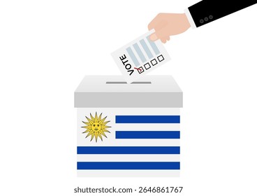 Eleições no Uruguai. Conceito de Eleição. Ilustração de vetor.