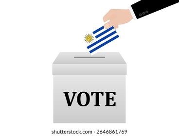 Eleições no Uruguai. Conceito de Eleição. Ilustração de vetor.