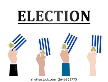 Eleições no Uruguai. Conceito de Eleição. Ilustração de vetor.
