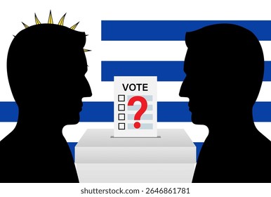 Eleições no Uruguai. Conceito de Eleição. Ilustração de vetor.