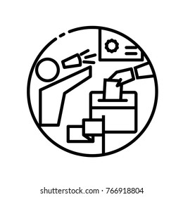 Election vector outline icon
