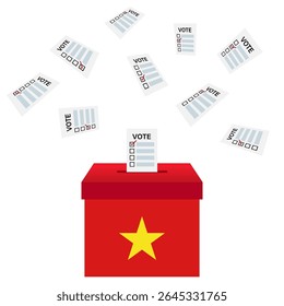 Eleições no Vietnã. Conceito de Eleição. Ilustração de vetor.