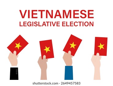 Elecciones en Vietnam. Concepto electoral. Ilustración vectorial.