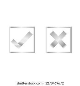 Election vote box to fill, gray and iron motif.