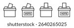 Election Vote Box Icon. Vote Ballot Box Icon, Vector Illustration