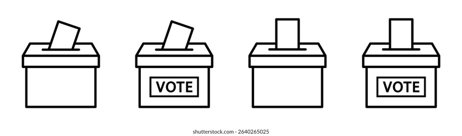 Election Vote Box Icon. Vote Ballot Box Icon, Vector Illustration