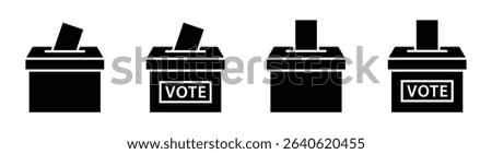 Election Vote Box Icon. Vote Ballot Box Icon, Vector Illustration