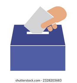 Vektorgrafik des Symbols der Wahl oder des Wahlkastens
