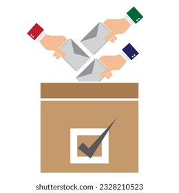 Ilustración vectorial de icono de caja de votación