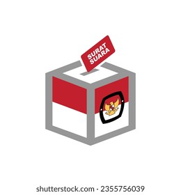 Election vote box election illustration vector (pilkada or KPU)
