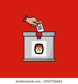 Election vote box election illustration vector (pilkada or KPU)