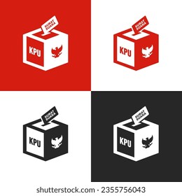 Election vote box election illustration vector (pilkada or KPU)