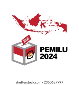 Election vote box election illustration vector (pilkada or KPU)