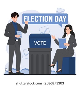 election vote campaign concept, highlighting voting, democracy, and political participation