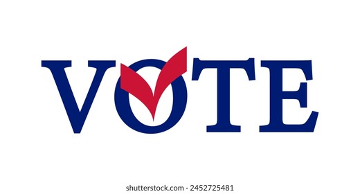 Election vote checkmark.Vote sign.Vote vector icon.Elections Badge Icon.Voting symbol. USA election.