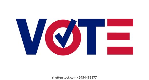 Election vote checkmark.Vote sign.Vote vector icon.Elections Badge Icon.Voting symbol. USA election