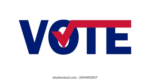 Marca de voto electoral.Signo de voto.Icono de Vector de voto.Icono de insignia electoral.Símbolo de voto. Elecciones USA.	
