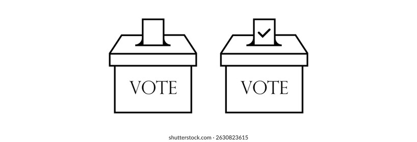 Election Vote concept icon template color editable. voting ballot box symbol