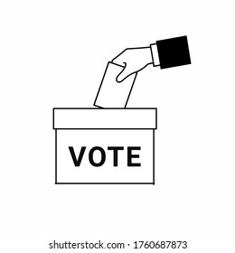 Concepto de voto electoral.icono de voto .ilustración vector