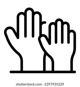 Election vote icon outline vector. Online ballot. Poll digital