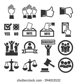 election, vote icon set