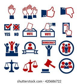 election, vote icon set