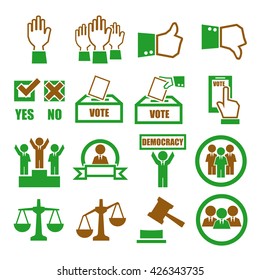election, vote icon set
