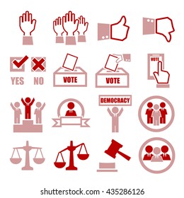 election, vote icon set
