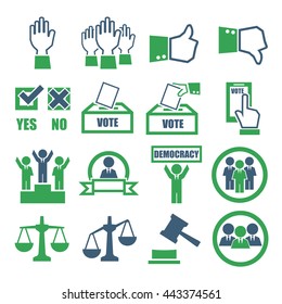 election, vote icon set