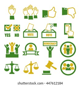 election, vote icon set