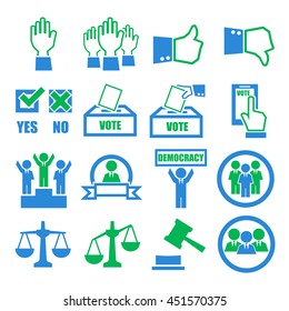 election, vote icon set