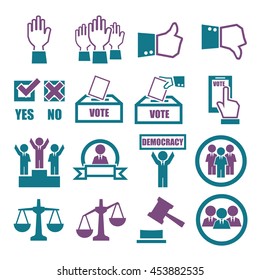 election, vote icon set