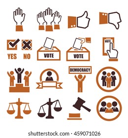 election, vote icon set