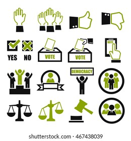 election, vote icon set