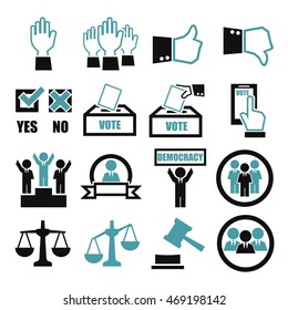 election, vote icon set