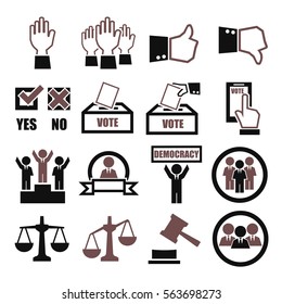 election, vote icon set