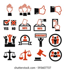 election, vote icon set