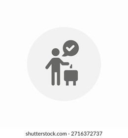 Vector de signo de icono de voto electoral