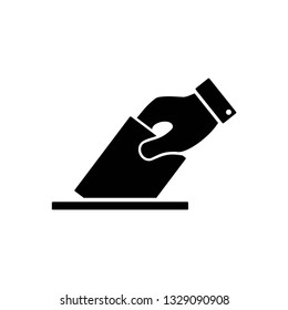 election vote icon symbol vector. on white background