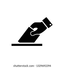 Election vote icon symbol vector. on white background