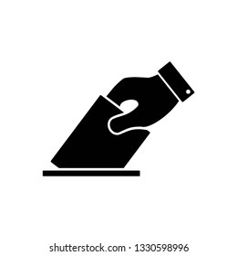 election vote icon symbol vector. on white background