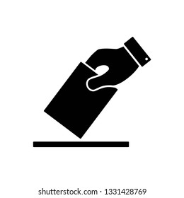 election vote icon symbol vector. on white background