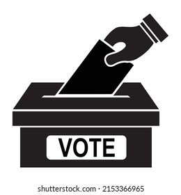 símbolo de icono de voto electoral vector.aislado en fondo blanco.