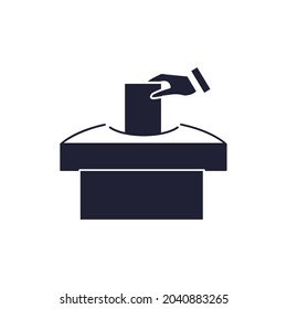 símbolo de iconos de voto electoral elementos vectores para web infográfica