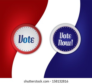 election vote sticker label
