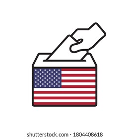 election vote with usa flag sign symbol design vector